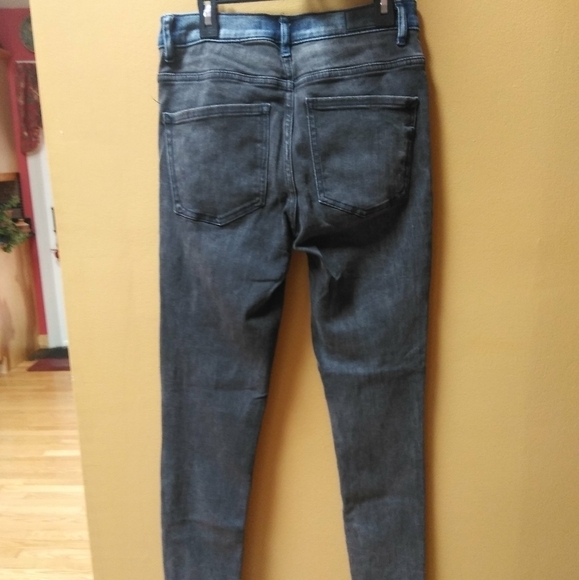 Express High Rise Two Tone Ankle Jeggings Size 27 - Picture 4 of 6